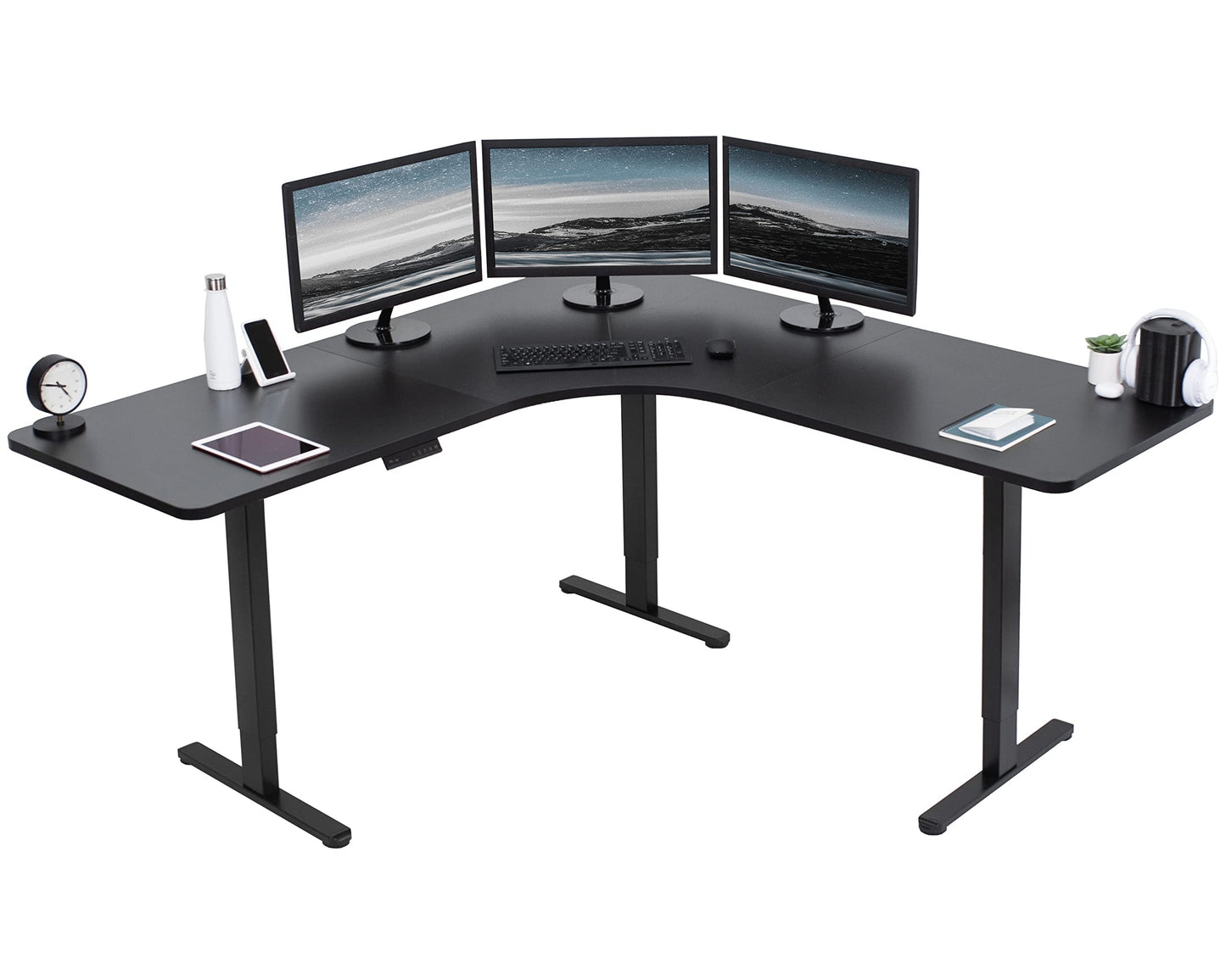 L-Shaped Electric Standing Desk