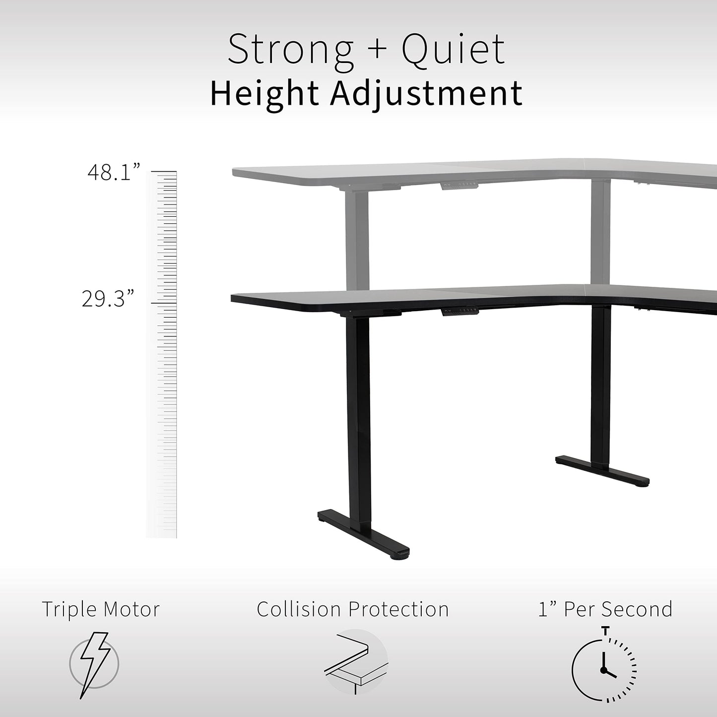 L-Shaped Electric Standing Desk